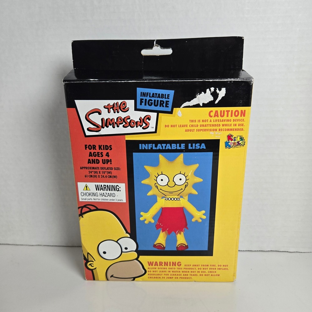 The Simpsons Inflatable Figure Lisa In Box 24x10 Kid Kraze 2003 Vintage